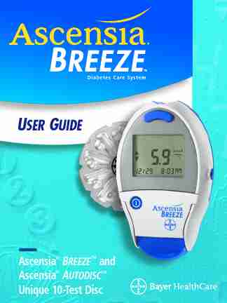 Bayer HealthCare Blood Glucose Meter Ascensia BREEZE and Ascensia AUTODISCTM Unique 10-Test Disc-page_pdf